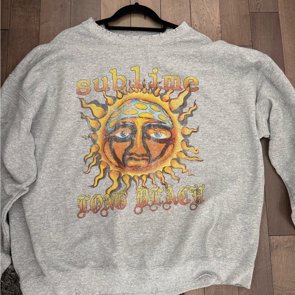 Gray Sublime Long Beach Sweatshirt